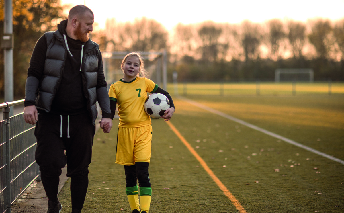 Soccer father sports chaperone